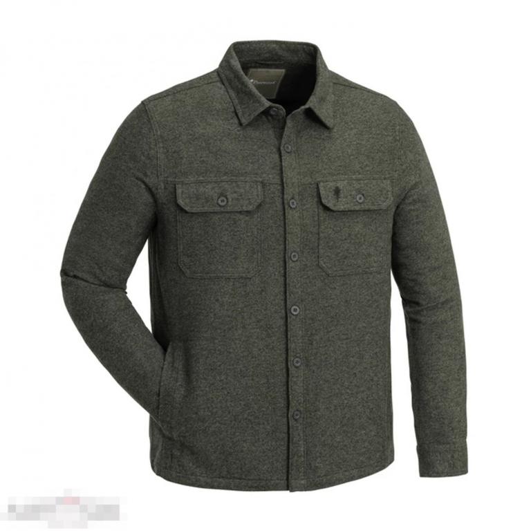 Рубашка Pinewood Long-Sleeved Shirt Varnamo darkgreen melange /// Размер: XXL --- Арт. 80445 
