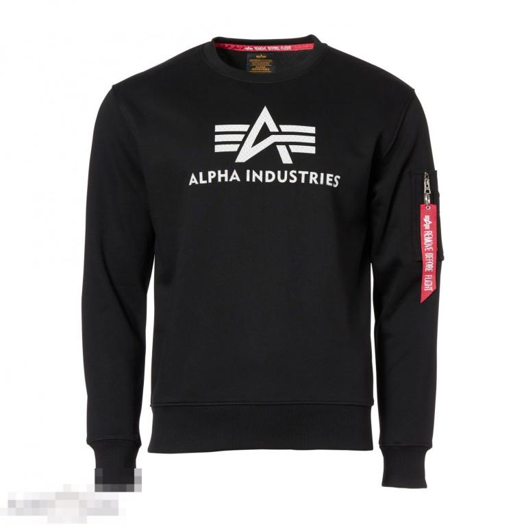 Пуловер Alpha Industries Pullover 3D Logo Sweater II black /// Размер: M --- Арт. 70652 