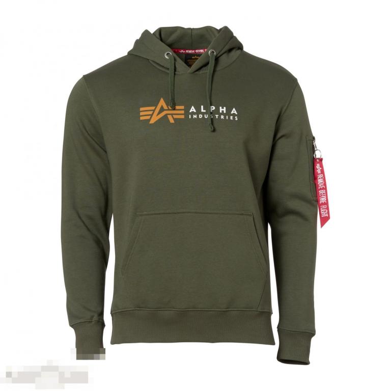 Пуловер Alpha Industries Pullover Alpha Label Hoodie dark olive /// Размер: S --- Арт. 70665 
