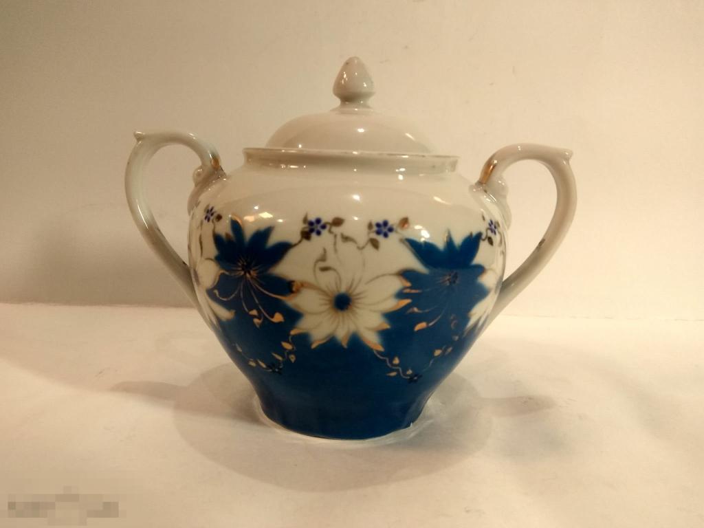 Сахарница фарфор Барановка  СССР 1940-е гг Винтаж Редкость 