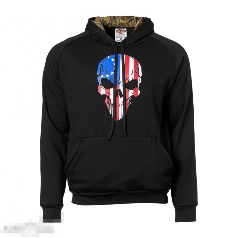 Свитшот 7.62 Design Hoodie BR Flag Skull schwarz /// Размер: XXL --- Арт. 78393 