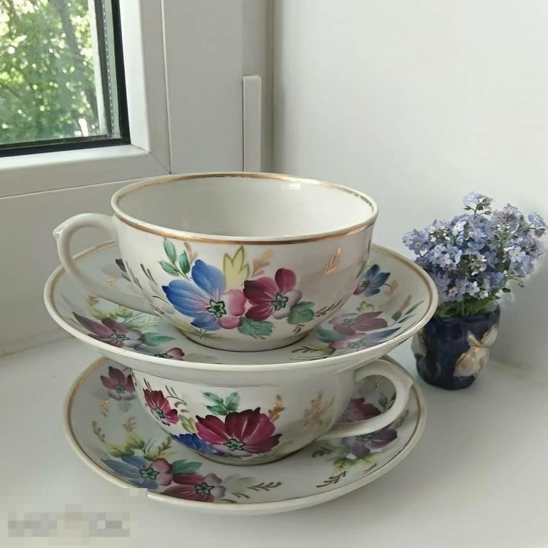 Чайные пары , завод "Пролетарий", Новгород , 50-е гг. Редкость!! 