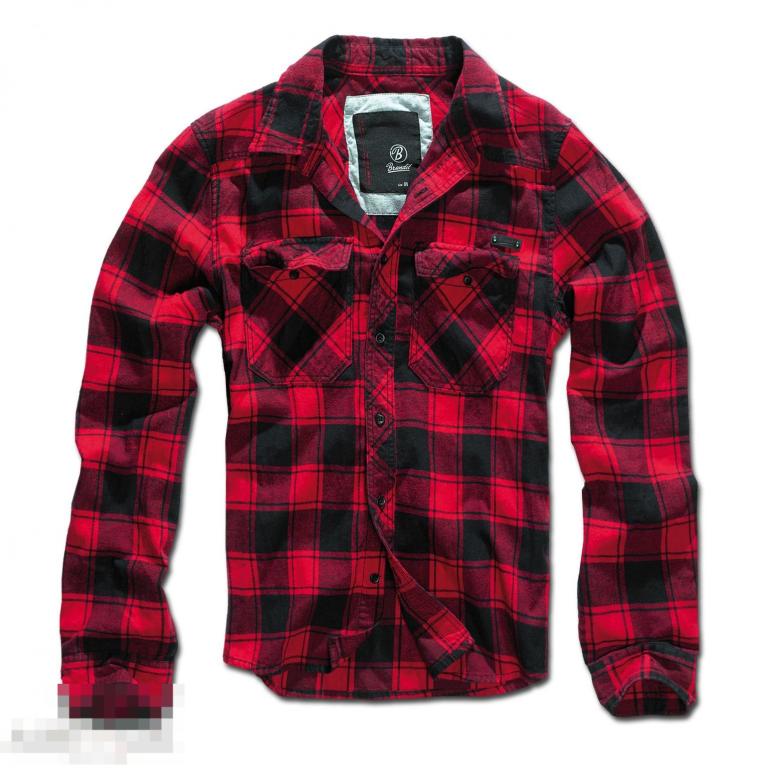 Рубашка Brandit в клетку, цвет черно-красный /// Размер: XXL --- Арт. 14136 