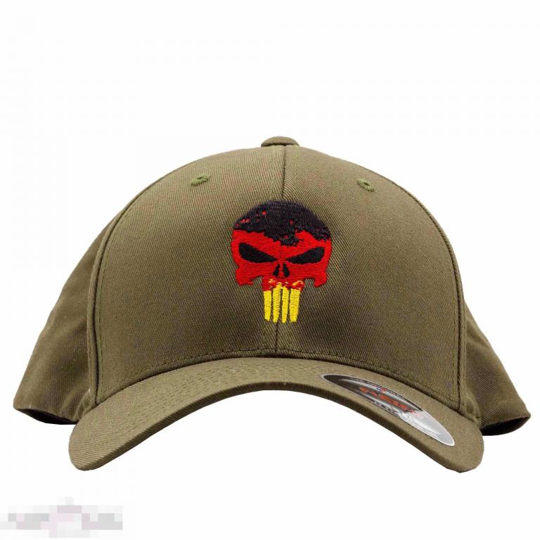 Бейсболка Cafe Viereck Cap Punisher bunt oliv /// Размер: L/XL --- Арт. 37770 
