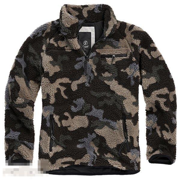 Куртка флисовая Brandit Troyer Teddy Fleece darkcamo /// Размер: XXXL --- Арт. 66976 