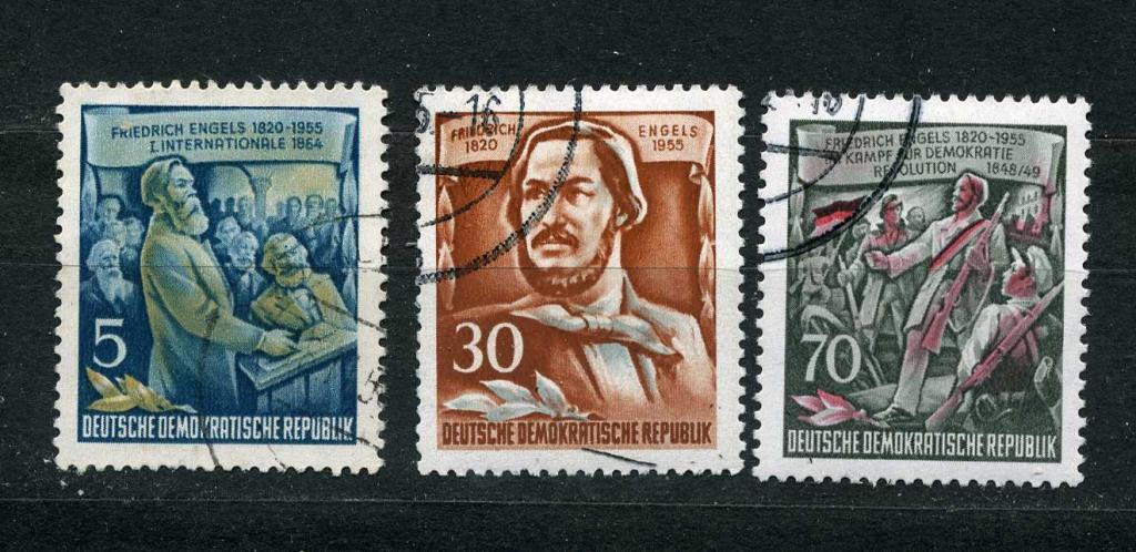 ГДР. 60 лет со дня смерти Фридриха Энгельса. 1955