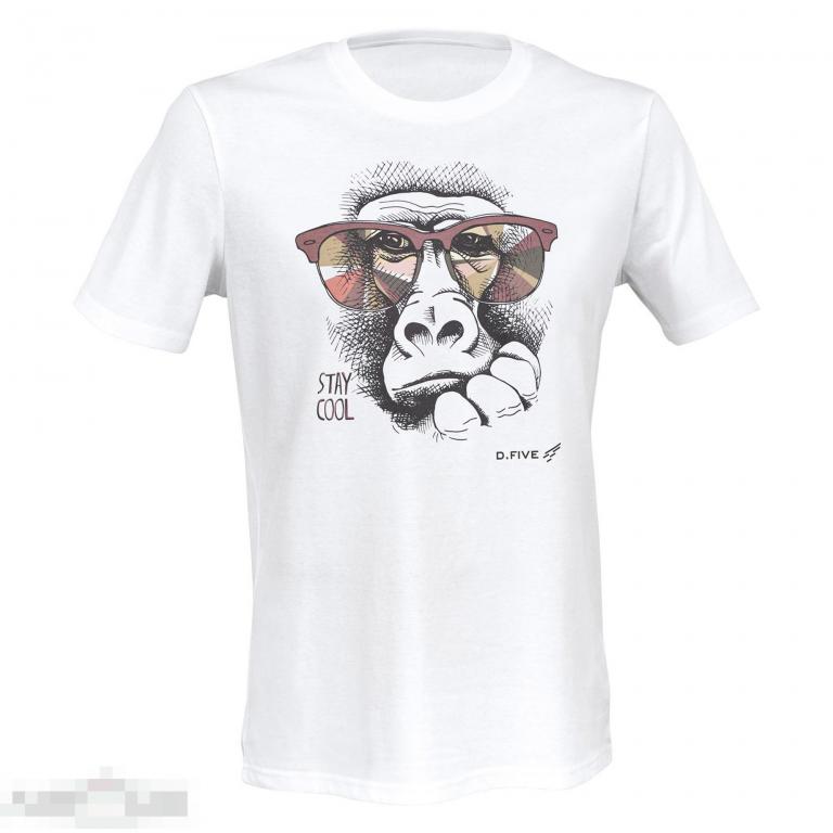 Футболка Defcon 5 T-Shirt Monkey with Glasses white /// Размер: S --- Арт. 70824 