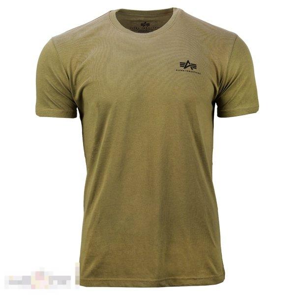Футболка Alpha Industries Basic Small Logo, цвет оливковый /// Размер: M --- Арт. 19170 