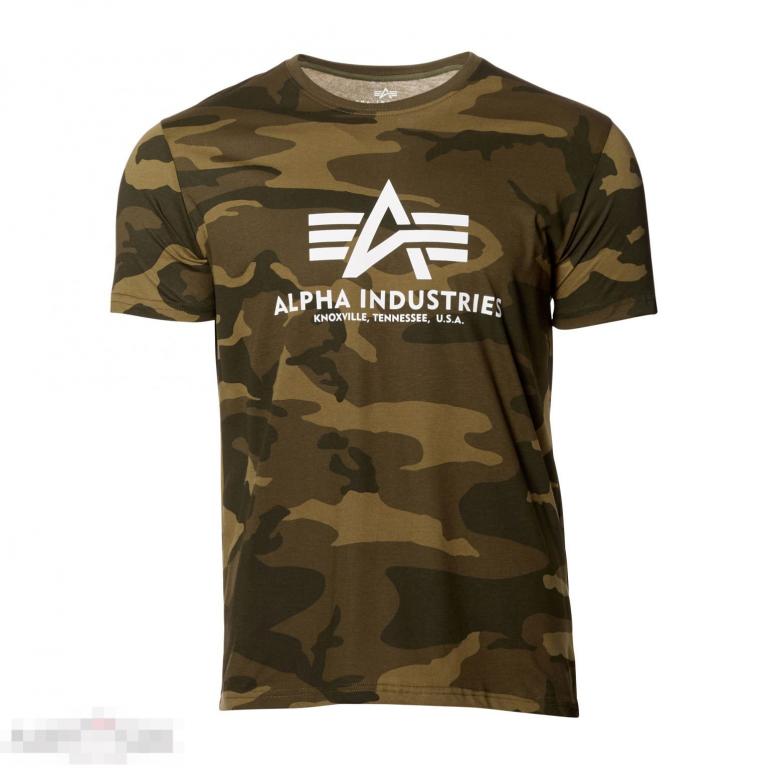 Футболка Alpha Industries T-Shirt Basic olive camo /// Размер: M --- Арт. 70645 