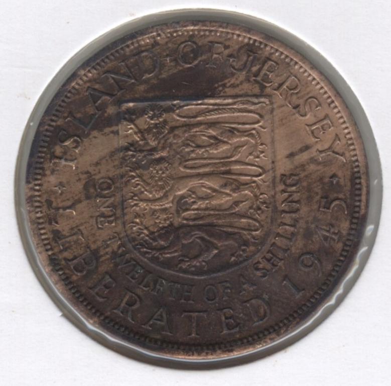 Джерси 1/12 шиллинга 1945 г