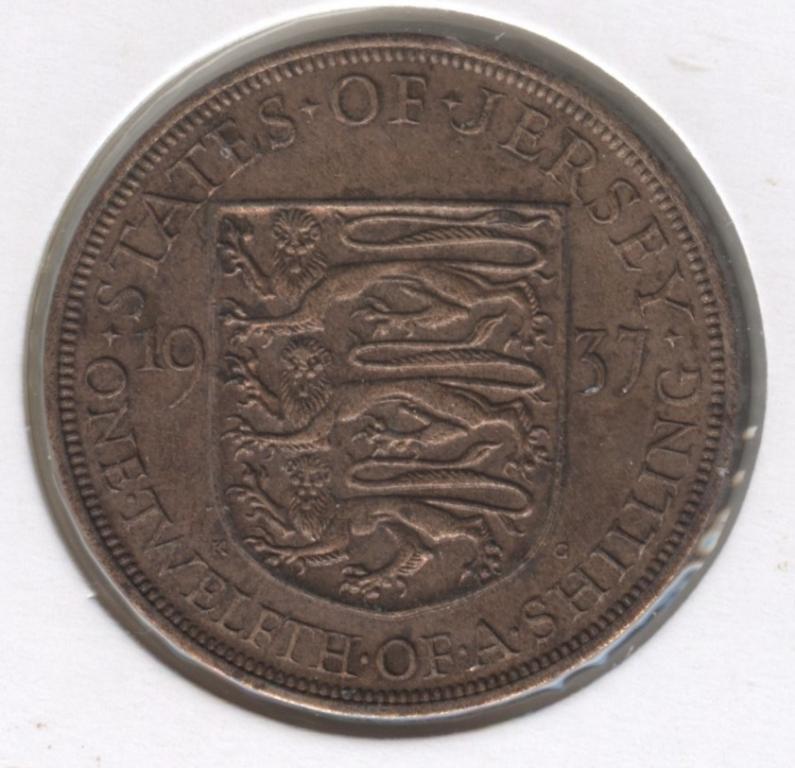 Джерси 1/12 шиллинга 1937 г