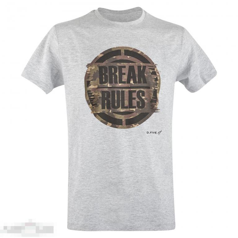 Футболка Defcon 5 T-Shirt Break Rules heather grey /// Размер: XL --- Арт. 70825 