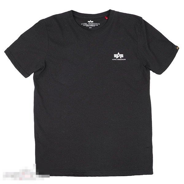 Футболка Alpha Industries Basic Small Logo, цвет черный /// Размер: S --- Арт. 16996 