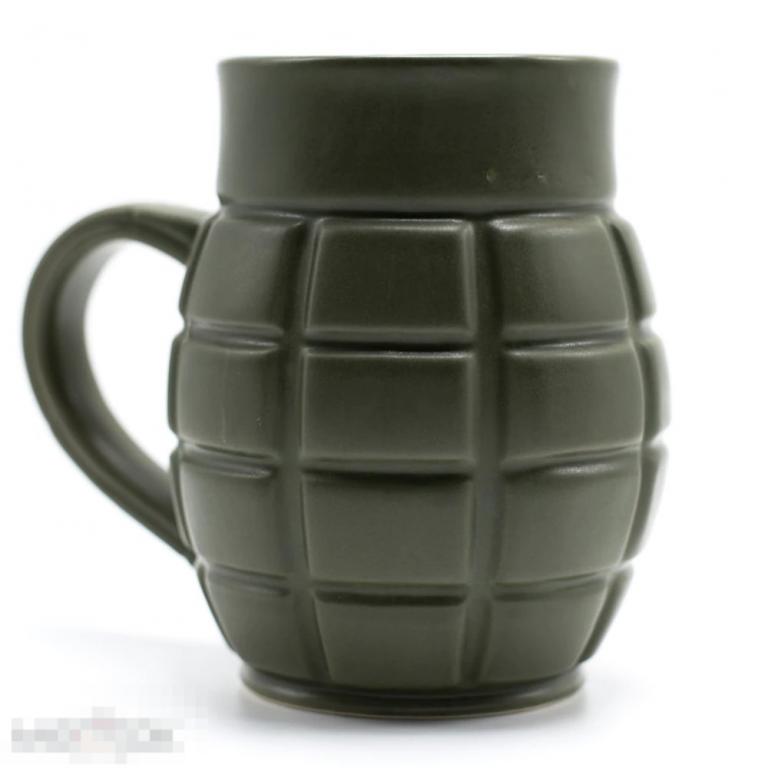 Кружка кофейная Caliber Gourmet Grenade Coffee Mug olive --- Арт. 80248 