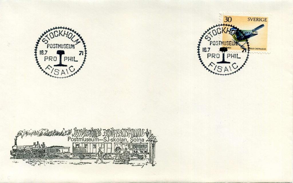 Швеция (З0386) Конверт СГ Паровозы Локомотивы 1971 Железная дорога