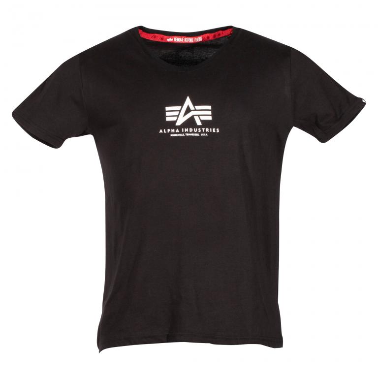 Футболка Alpha Industries T-Shirt Basic V-Neck T ML black