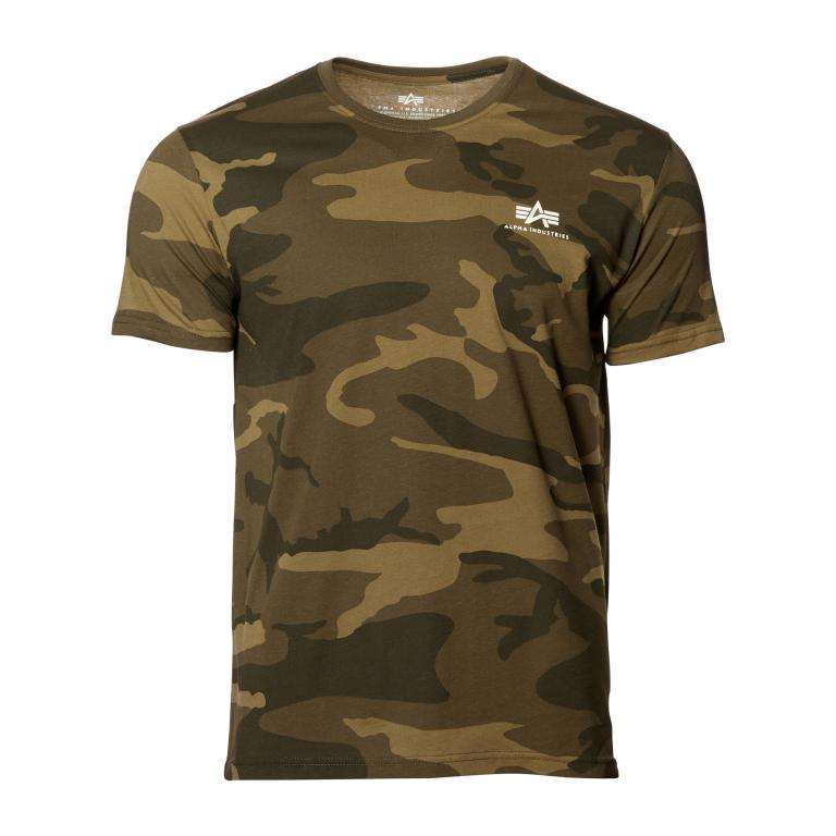 Футболка Alpha Industries T-Shirt Basic Small Logo olive camo