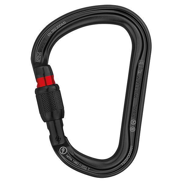 Карабин Petzl William с винтовой муфтой, цвет черный