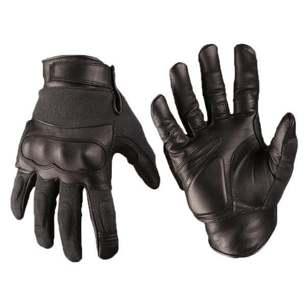 Перчатки кожаные Kevlar, цвет черный