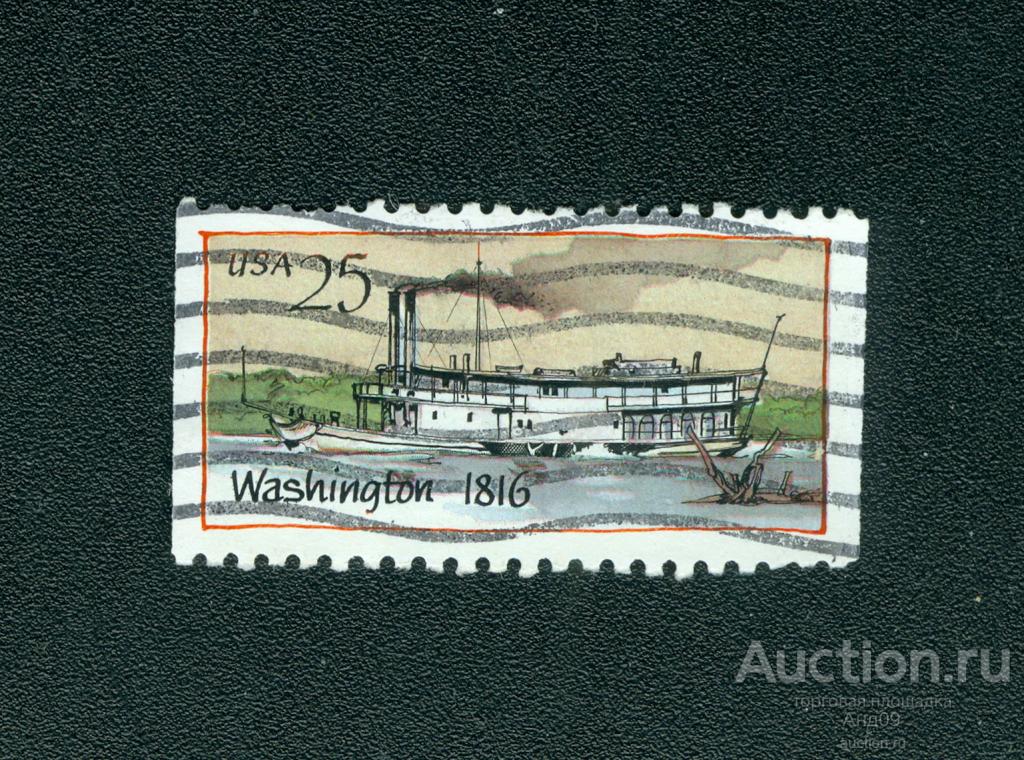 1989 г. США - Пароходы Вашингтон, 1816 год (0993f)