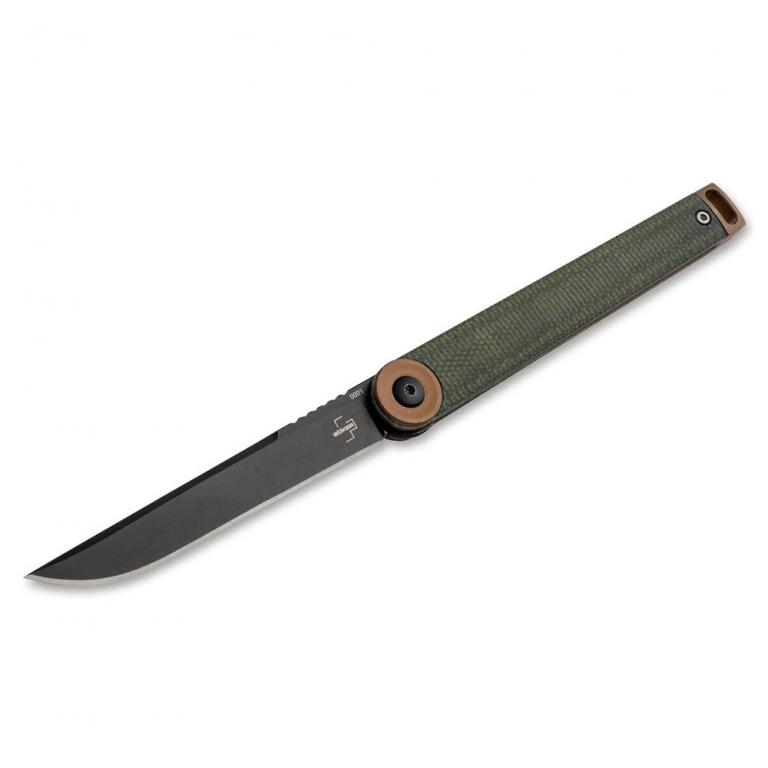 Нож карманный Boker Plus Pocket Knife Kaizen Green Canvas Micarta green