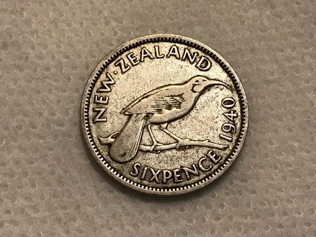 Новая Зеландия 6 пенсов 1940 Серебро
