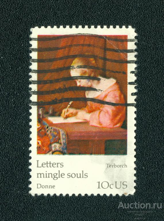 1974 г. США - "Леди, пишущая письмо", Джерард Терборх, 1654 г (1050f)