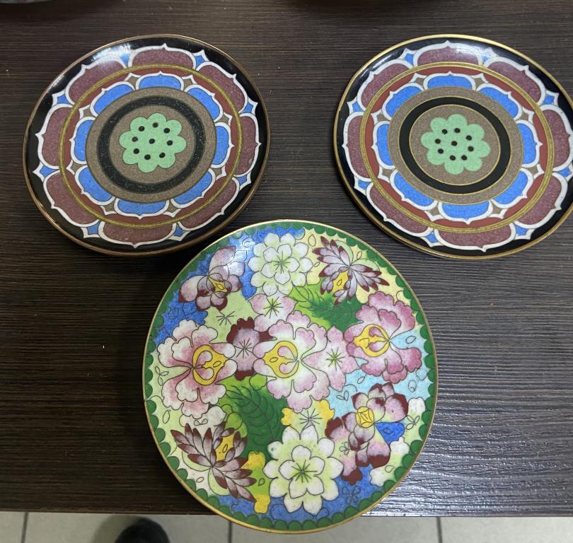 Тарелки-блюдце клуазоне цена за одну шт