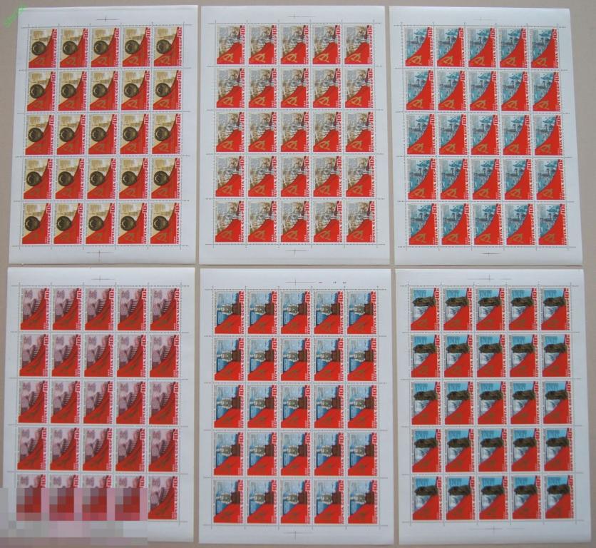 СССР 1982 листы 60-летие СССР 5341 - 5346 