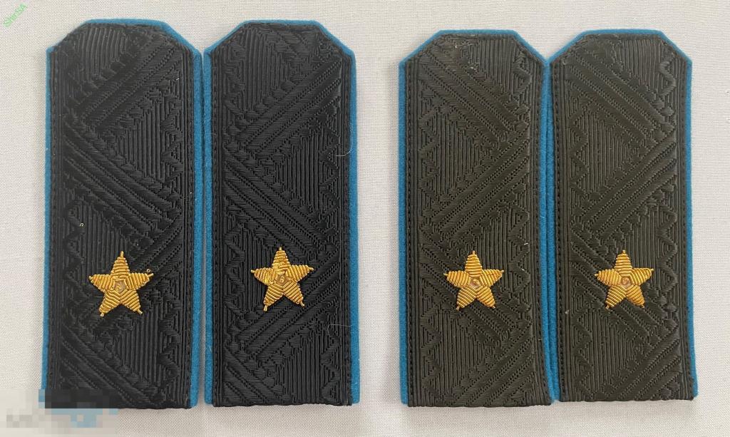 2 пары погон генерал-майор авиации ВВС РФ / черный и оливковый галун /