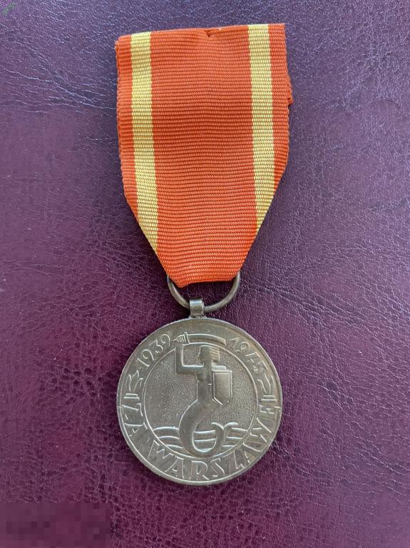Польша Медаль 6За Варшаву 1939-1945 