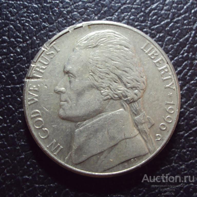 США 5 центов 1996 d год.