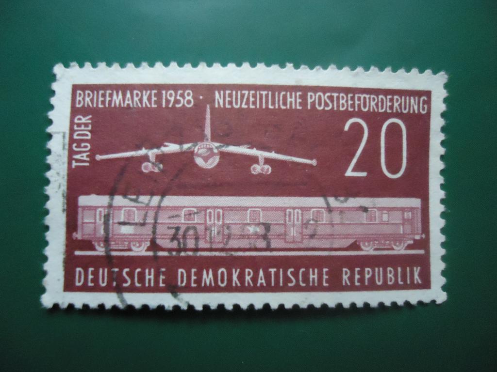 1958 г.  Германия  ГДР  гаш. без клея.