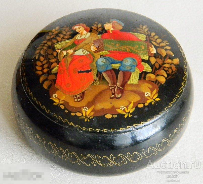МЕТАЛЛИЧЕСКАЯ ШКАТУЛКА ЖОСТОВО РОСПИСЬ СССР 