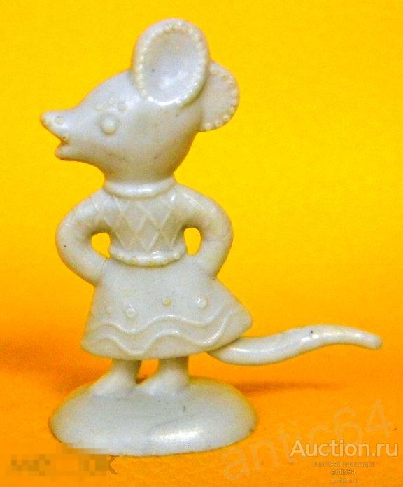 Мышь Мышка колкий пластик ФХИ Игрушка СССР  Русская-народная сказка Теремок 