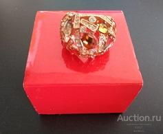 Кольцо (р.18) марки Florange Fashion Jewellery, покрытие золотом.