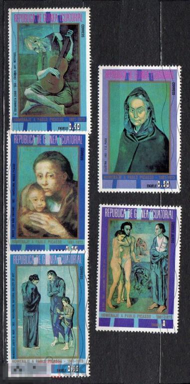 ГВИНЕЯ 1973 ИСКУССТВО живопись ПИКАССО  НЮ 