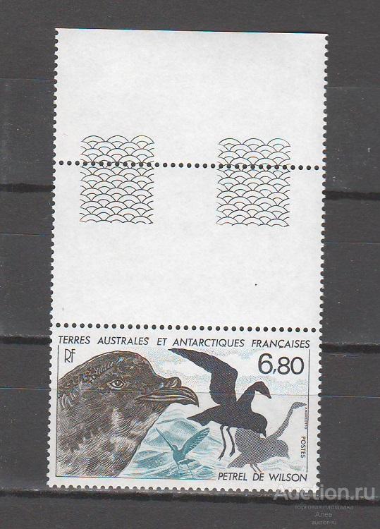 ТААФ 1988, ФАУНА, ПТИЦЫ, АНТАРКТИЧЕСКИЕ ПТИЦЫ, ОРНИТОЛОГИЯ, ПЕРНАТЫЕ, БУРЕВЕСТНИК, МАРКА КУПОН MNH