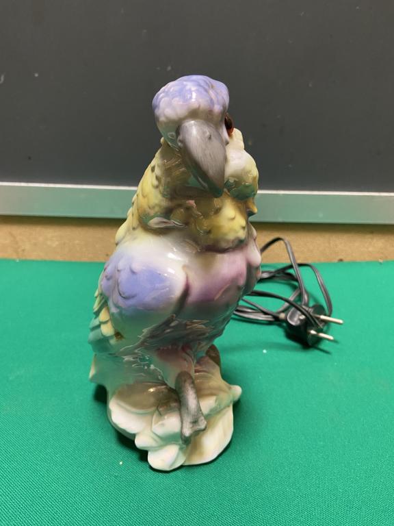 Светильник фарфоровый попугай Германия