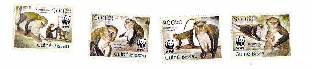 Гвинея -Бессау WWF – Monkeys 6644-6647 6,00 €