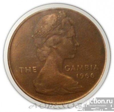 1 пенни 1966 Гамбия (холдер)