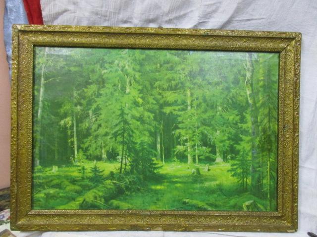 ЛИТОГРАФИЯ. РЕПРОДУКЦИЯ. КАРТИНА. ПЕЙЗАЖ. ВРЕМЕН СССР.      СК