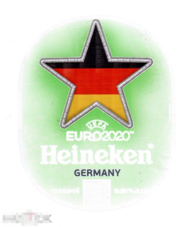 Этикетка Пиво Heineken Евро-2020. Германия (2021) Хейнекен самоклейка 