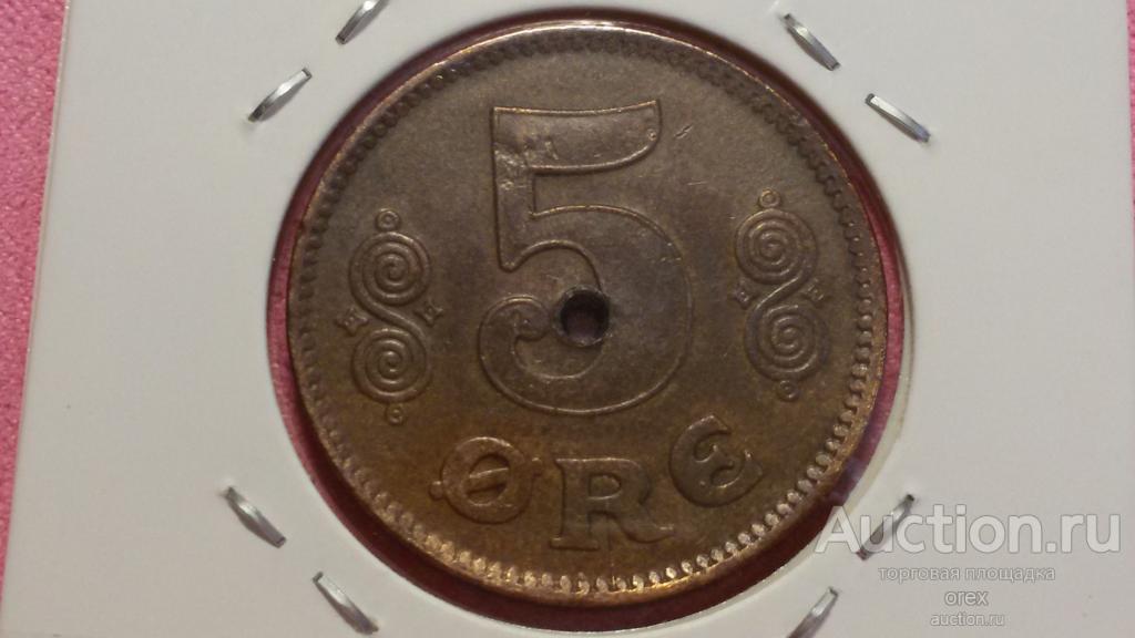 5 эре 1919 Дания (холдер)