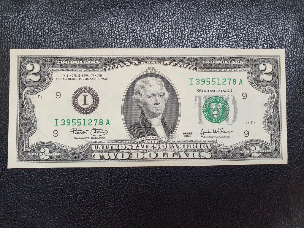 США 2 доллара  2003  год  I (9)