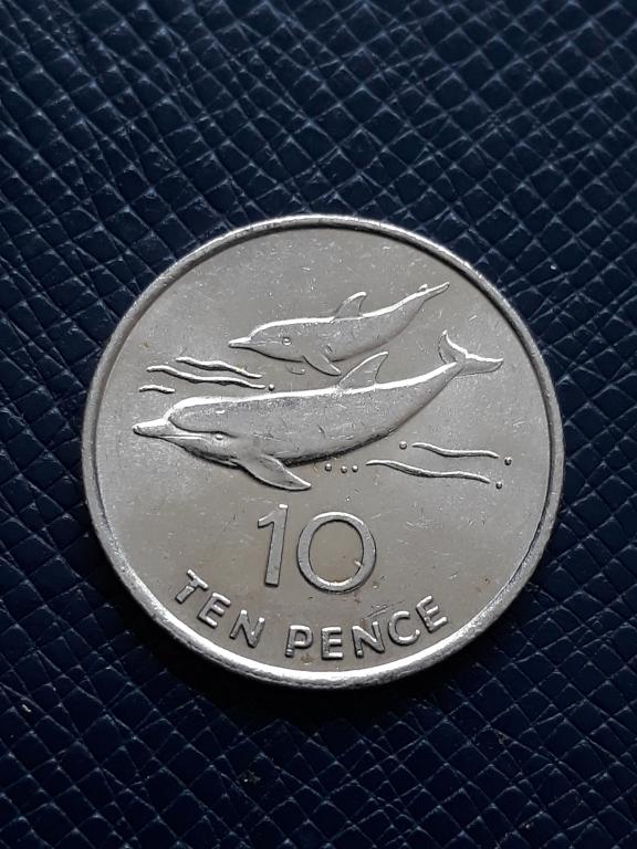 Острова Святой Елены 10 пенсов 1998 КМ 23