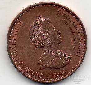 Тристан-да-Кунья 2 пенса 2008г. Парусник. 26_1_3