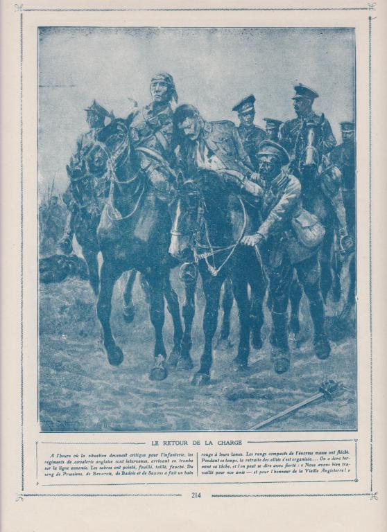 ПМВ: Возвращение с задания, литография, 25 х 33 см, Франция до 1917