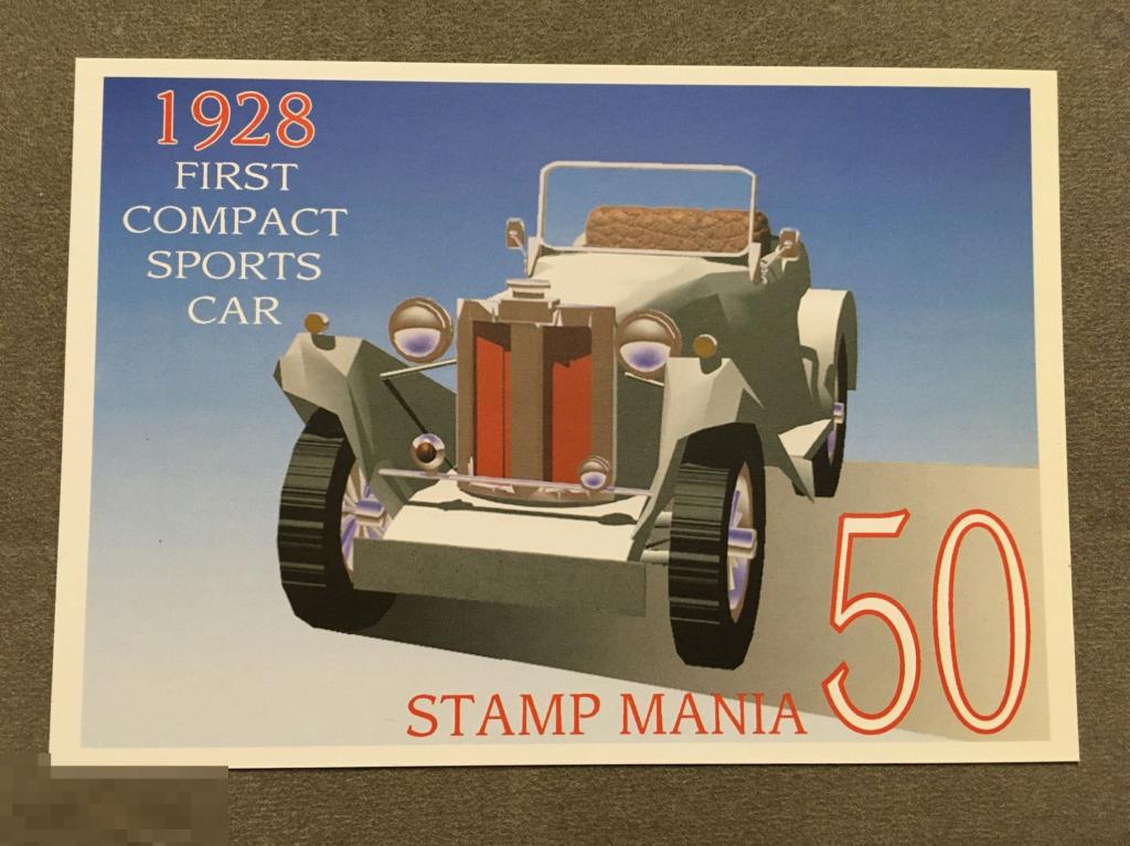 открытка РЕТРО АВТОМОБИЛЬ дизайн марки филокартия Япония чистая М7 