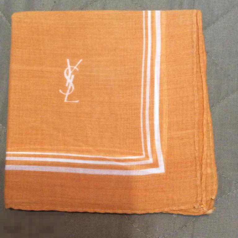 Винтаж ПЛАТОК YVES SAINT LAURENT оригинал 100% хлопок Япония 44х44 см 
